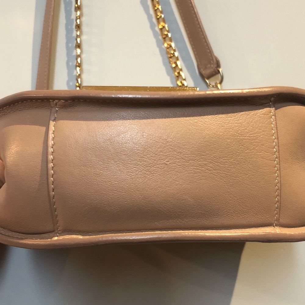 Cuyana Mini Saddle Bag Dusty Pink Quartz Leather Shoulder Bag A1 - Picture 7 of 11